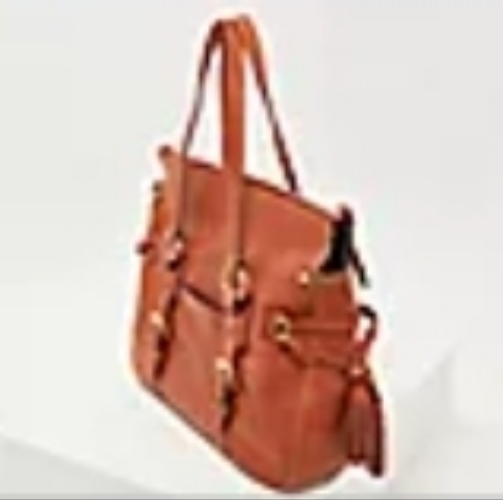 Dooney & Bourke Florentine Leather Double Strap Tassel Satchel - Picture 8 of 9
